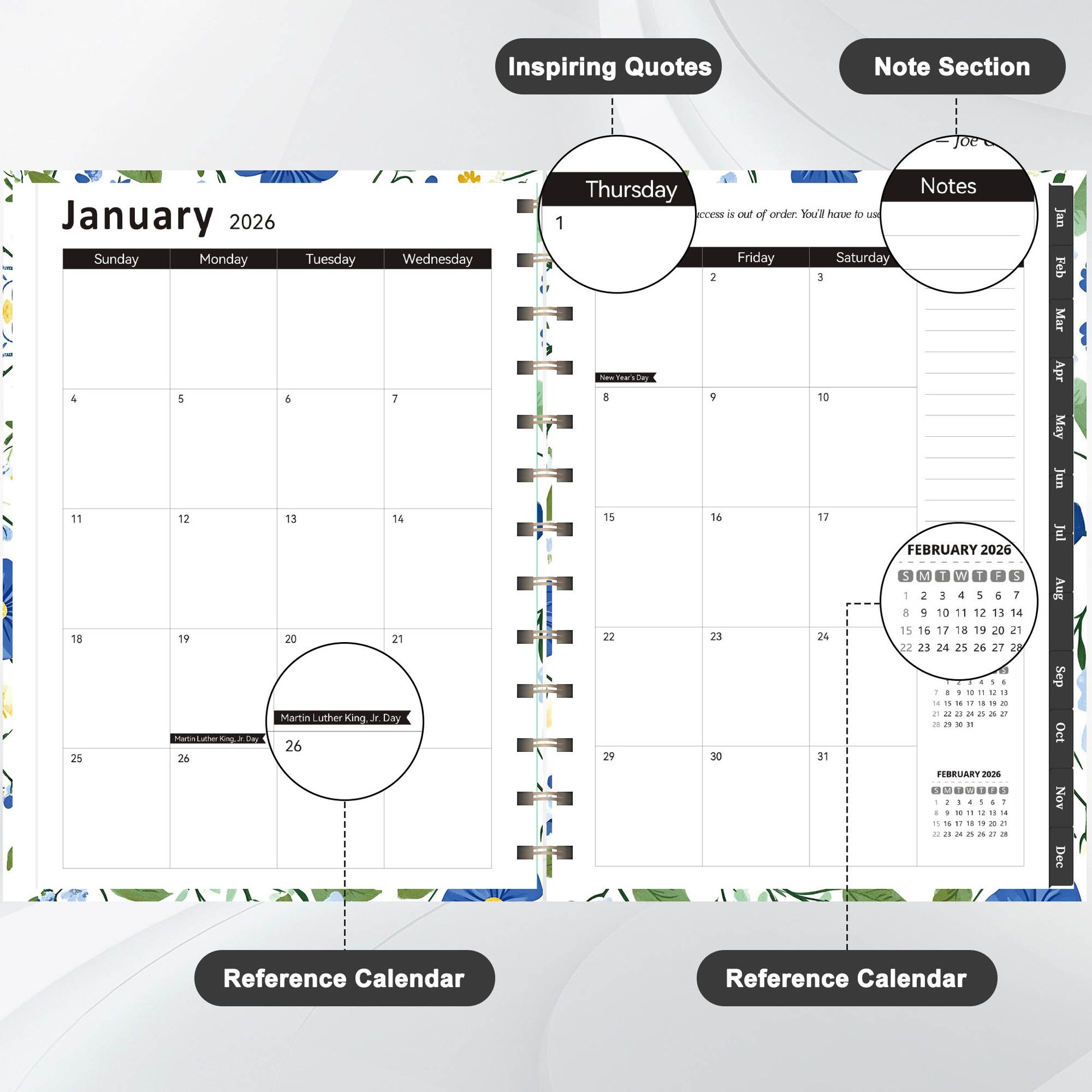 Weekly & Monthly Planner Book
