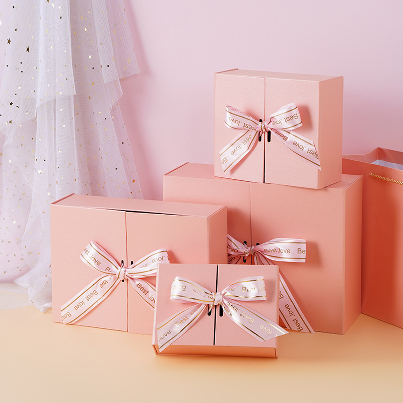 Pink Bow Double Door Gift Box
