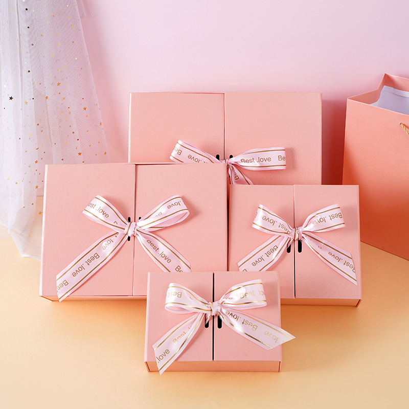 Pink Bow Double Door Gift Box