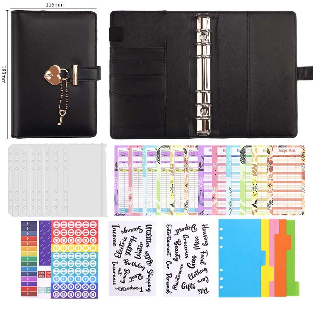 PU Leather Heart Lock Notebook
