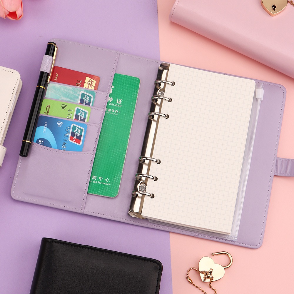 PU Leather Heart Lock Notebook