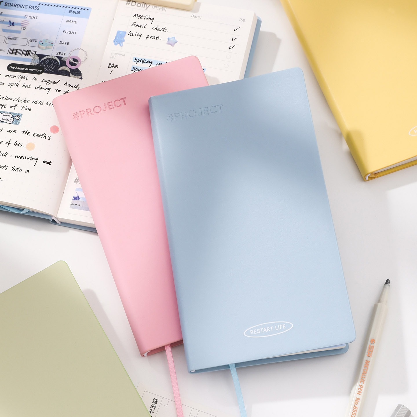 Minimalist Slim PU Leather Notebook