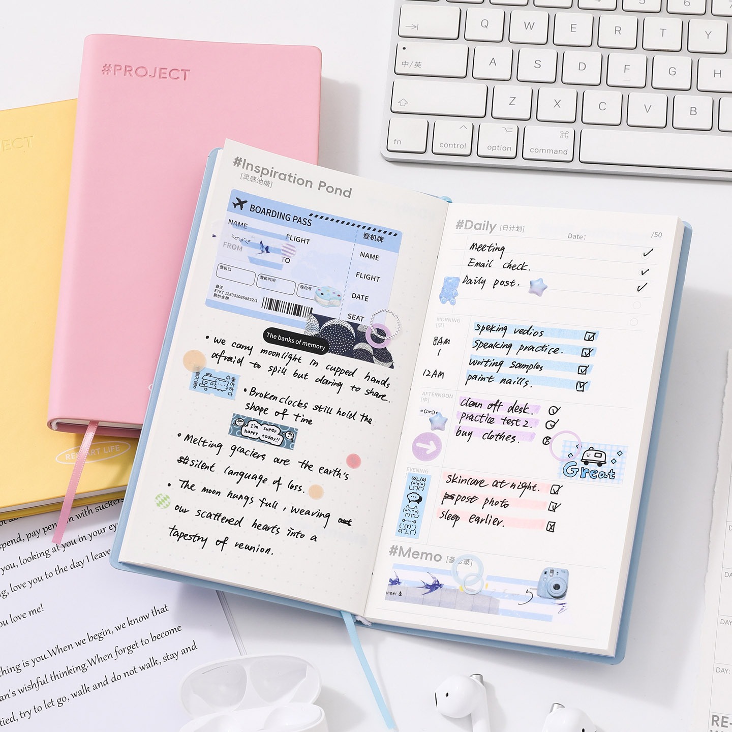 Minimalist Slim PU Leather Notebook