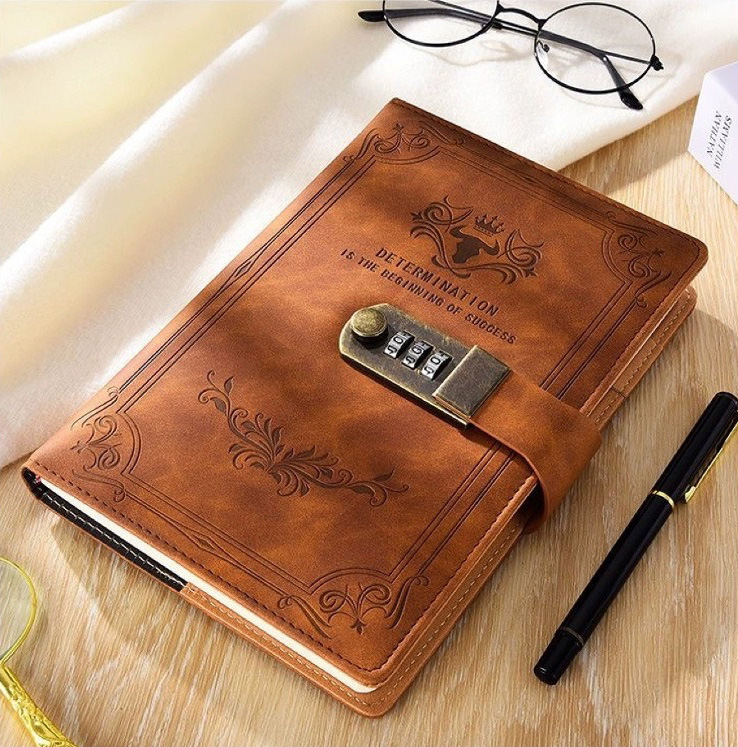 PU Leather Notebook With Lock