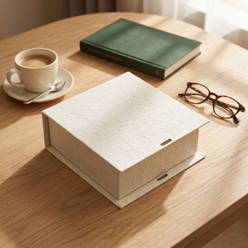 White Book Shaped Jewelry Box 