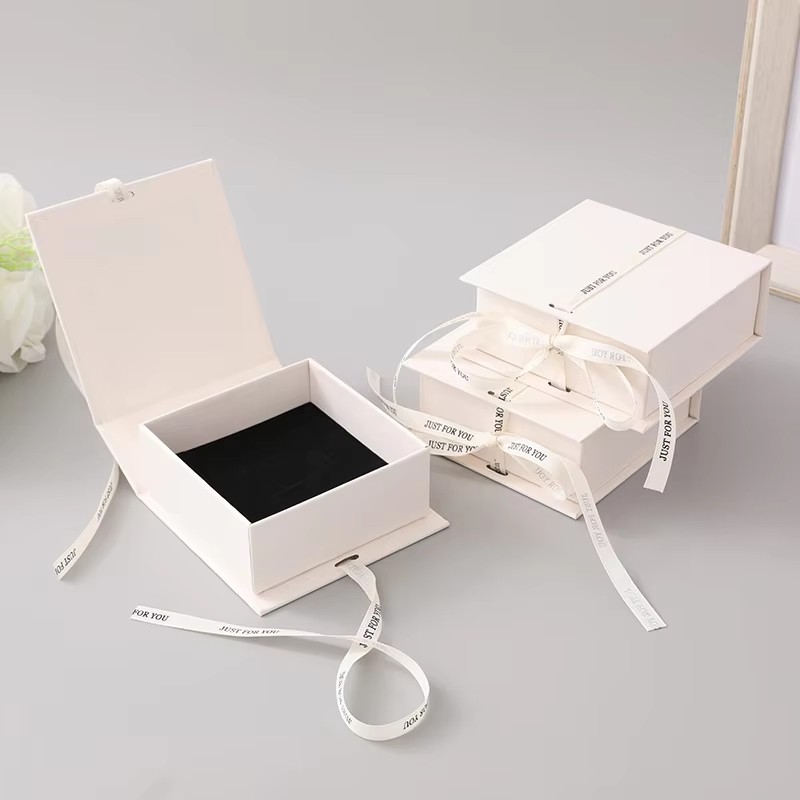 White Book Shaped Jewelry Box 