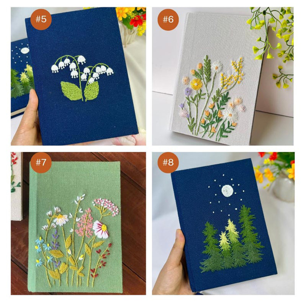 Embroidered Fabric Cover Notebook