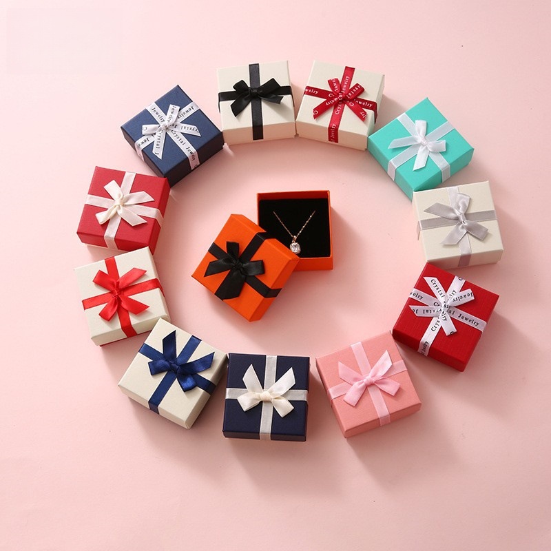 Multi Color Ribbon Jewelry Gift Box